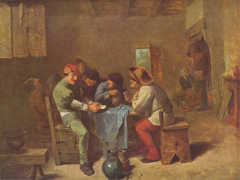Adriaen Brouwer Kartenspielende Bauern in einer Schenke